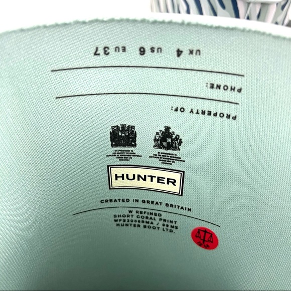 Hunter Original Coral Print Short Rain Boot - Picture 6 of 8